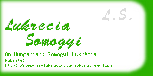 lukrecia somogyi business card
