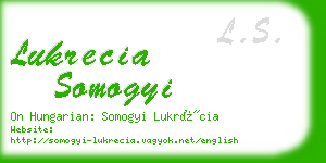 lukrecia somogyi business card